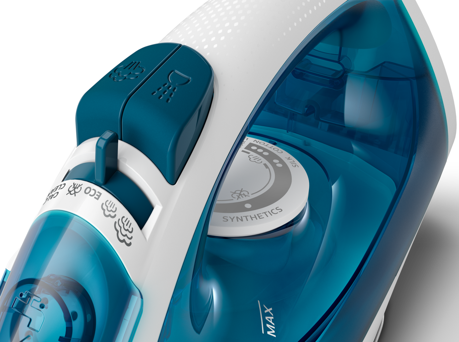 "Philips EasySpeed" garų lygintuvas Garų stiprinimas iki 100 g, garų lygintuvas, keraminis padas, 1,9 m, 100 g/min, mėlynas, baltas, 25 g/min