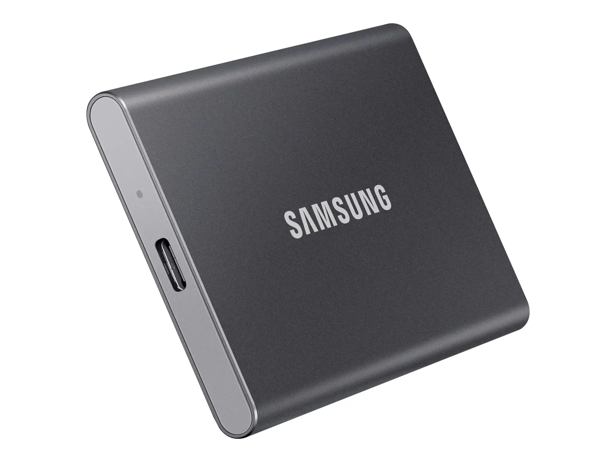 "Samsung" nešiojamasis SSD diskas T7, 2000 GB, C tipo USB, 3.2 Gen 2 (3.1 Gen 2), 1050 MB/s, apsauga nuo slaptažodžio, pilkas