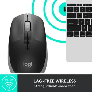 LOGITECH M190 Viso dydžio belaidė pelė - MID GREY - EMEA