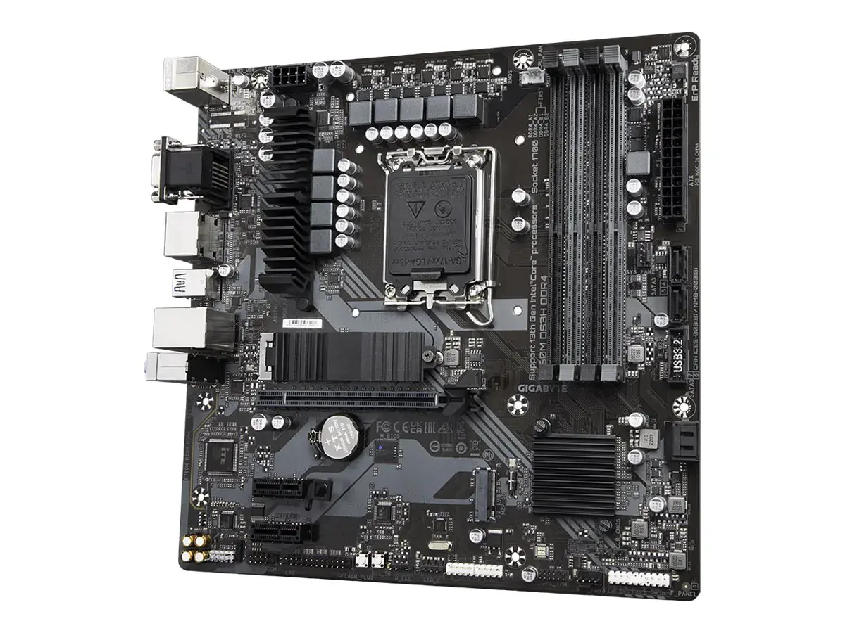 Pagrindinė plokštė GIGABYTE Intel B760 Express LGA1700 Micro-ATX Atmintis DDR4 Atminties lizdai 4 2xPCI-Express 3.0 1x 1xPCI-Express 4.0 16x 2xM.2 1x15pin D-sub 1xHDMI 2xDisplayPort 2xUSB 2.0 3xUSB 3.2 1xUSB-C 1xPS/2 1xRJ45 3xAudio prievadas B760MDS3HDDR4