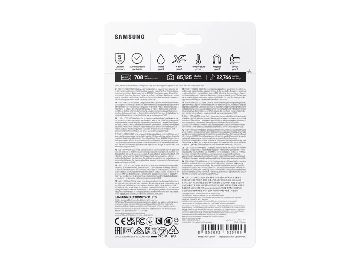 SAMSUNG USB Type-C 256GB 400MB/s USB 3.1 atmintinė