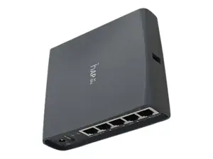 MikroTik RouterBOARD hAP ac lite RB952UI-5AC2ND - Radijo prieigos taškas - 100Mb LAN - 802.11a/b/g/n/ac - Dviejų juostų - DC maitinimas