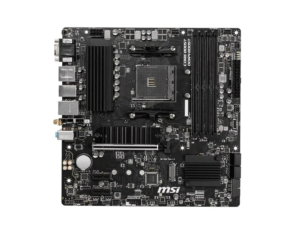 MSI B550M PRO-VDH, AMD, Socket AM4, AMD Ryzen™ 5, AMD Ryzen™ 7, 3rd Generation AMD Ryzen™ 9, DDR4-SDRAM, 128 GB, DIMM