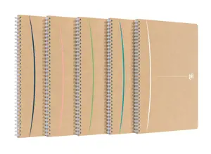 Sąsiuvinis su spirale OXFORD Touareg, A4, perdibto popier., 180 lapų, linijomis