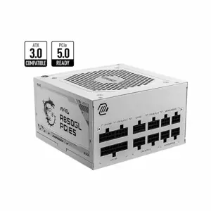 Maitinimo blokas MSI MAG A850GL PCIE5 WHITE, 850 W, 80 PLUS Gold