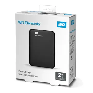 Išorinis kietasis diskas WESTERN DIGITAL Elements Portable 2TB USB 3.0 Spalva juoda WDBU6Y0020BBK-WESN
