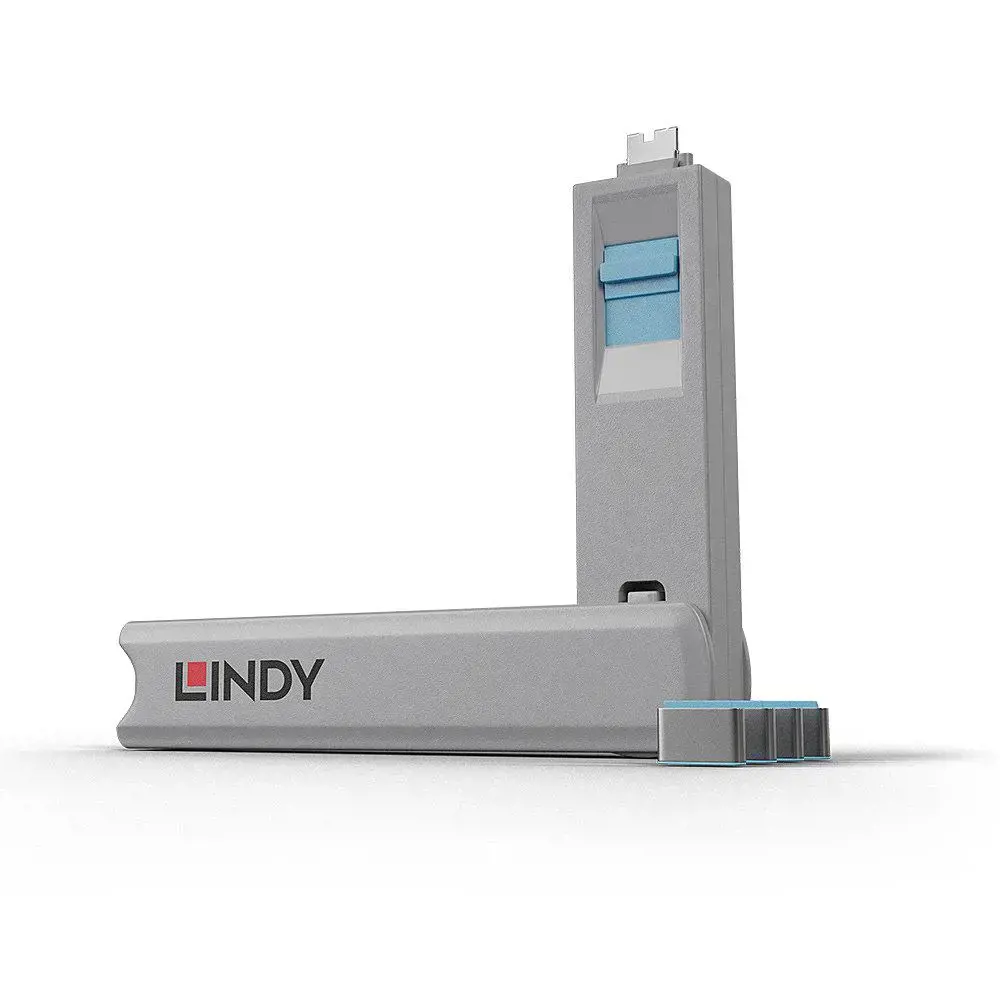 USB PRIEVADO BLOKATORIUS 4 PAKUOTĖS/MĖLYNA 40465 LINDY