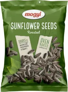 Skrudintos saulėgrąžų sėklos MOGYI, žalias pakelis, 300g