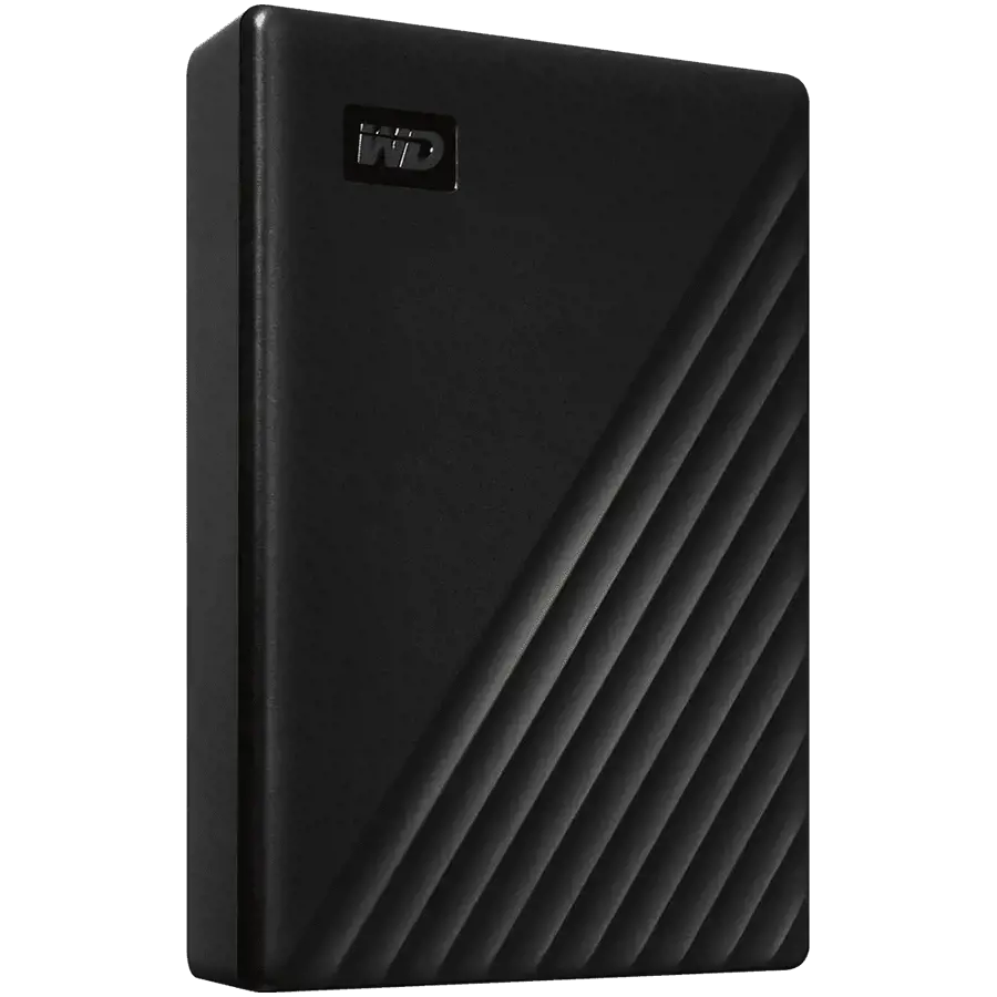 "WD My Passport" 5 TB nešiojamasis kietasis diskas USB3.0 USB2.0 suderinamas su USB2.0, juodas Mažmeninė prekyba