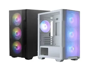 MSI MAG FORGE M100R Midi Tower Transparent, White