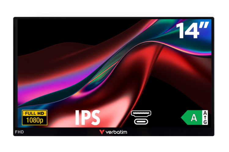 VERBATIM PM-14 Nešiojamasis monitorius 14 colių "Full HD 1080p