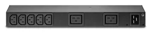 APC AP6120A, bazinis, 0U/1U, vienfazis, horizontalus/vertikalus, juodas, 7 kintamosios srovės lizdai