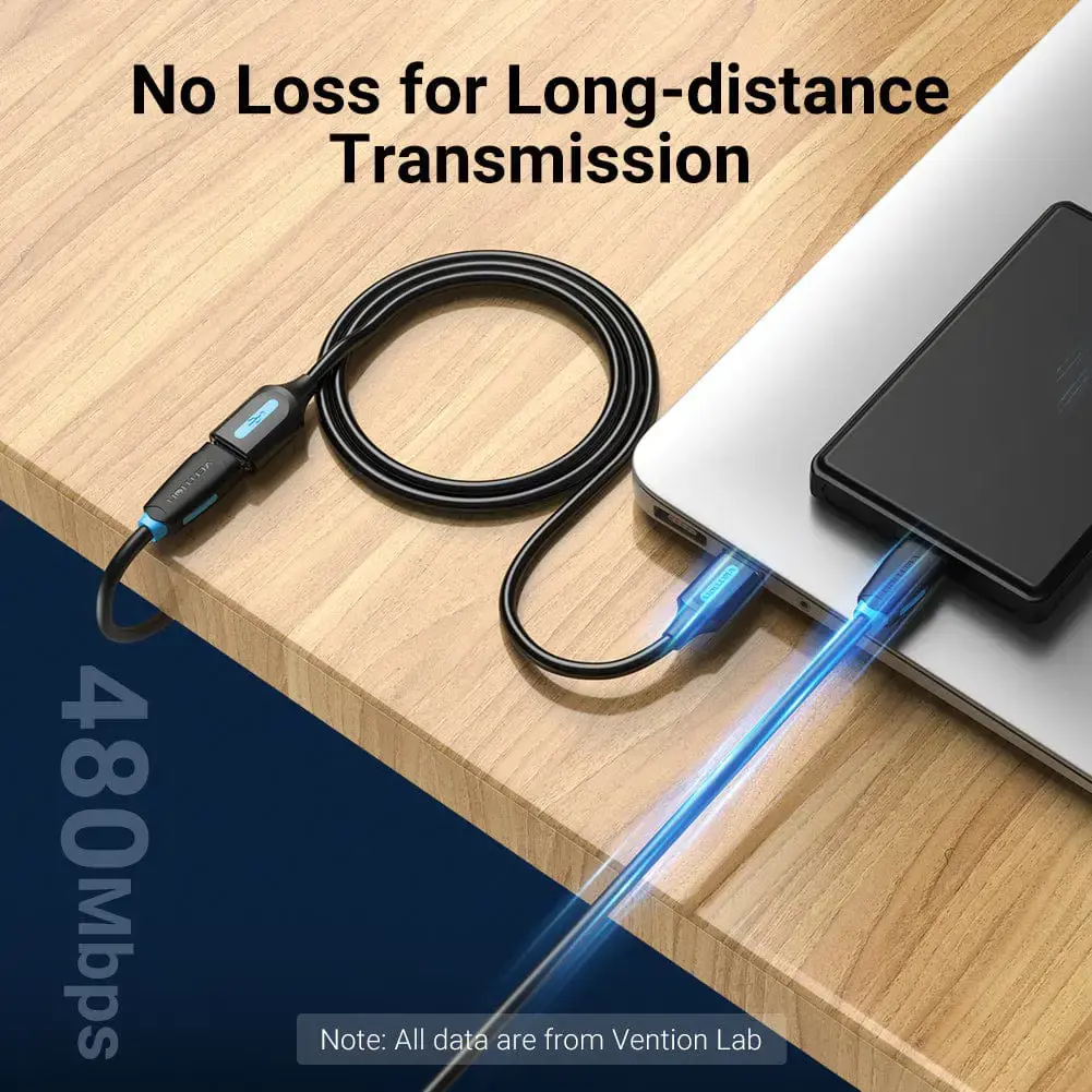 "Vention" USB 2.0 A vyriškos ir moteriškos lyties prailginimo kabelis 3M juodas PVC tipas, 3 m, USB A, USB A, USB 2.0, USB 2.0, 480 Mbps, juodas