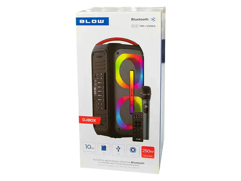 "Bluetooth" garsiakalbis DJBOX + nuotolinio valdymo pultas + mikrofonas