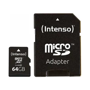 ATMINTIS MICRO SDXC 64GB C10/W/ADAPTERIS 3413490 INTENSO