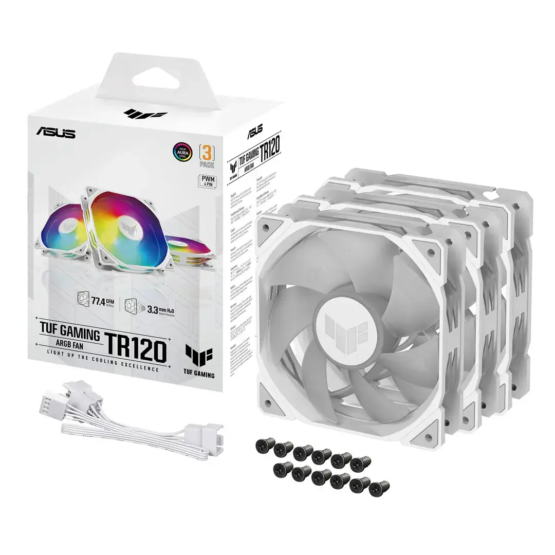 ASUS TUF Gaming TR120 ARGB White 3IN1 Fan (90DA0093-B09020)