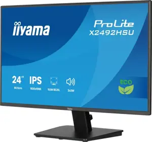 iiyama ProLite X2492HSU-B1 Monitorius 24'' IPS, FHD 1920x1080, 3 ms, 300 cd/m2, 120 Hz, Juoda