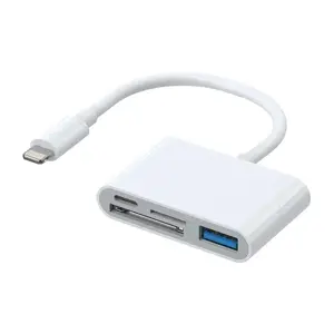 "Lightning" ir USB OTG adapteris "Joyroom S-H142" SD kortelių skaitytuvas, microSD (baltas)
