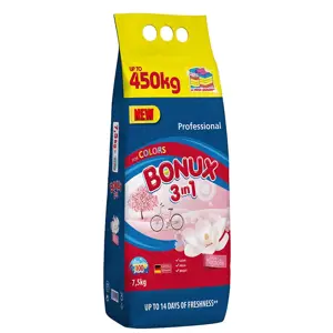 Skalbimo milteliai BONUX Color, Pure Magnolia, 7,5kg./100sk.