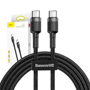 Baseus Cafule Cable durable nylon cable USB-C PD / USB-C PD PD2.0 60W 20V 3A QC3.0 2M black-gray (black-gray)