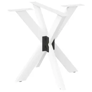 Valgomojo stalo koja, voro formos, baltos spalvos, 85x85x(72-73) cm, plienas