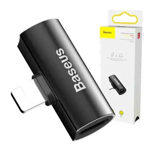 Baseus Audio Converter L46 Adapter from Lightning to 2x Lightning port (female) black (CAL46-01)