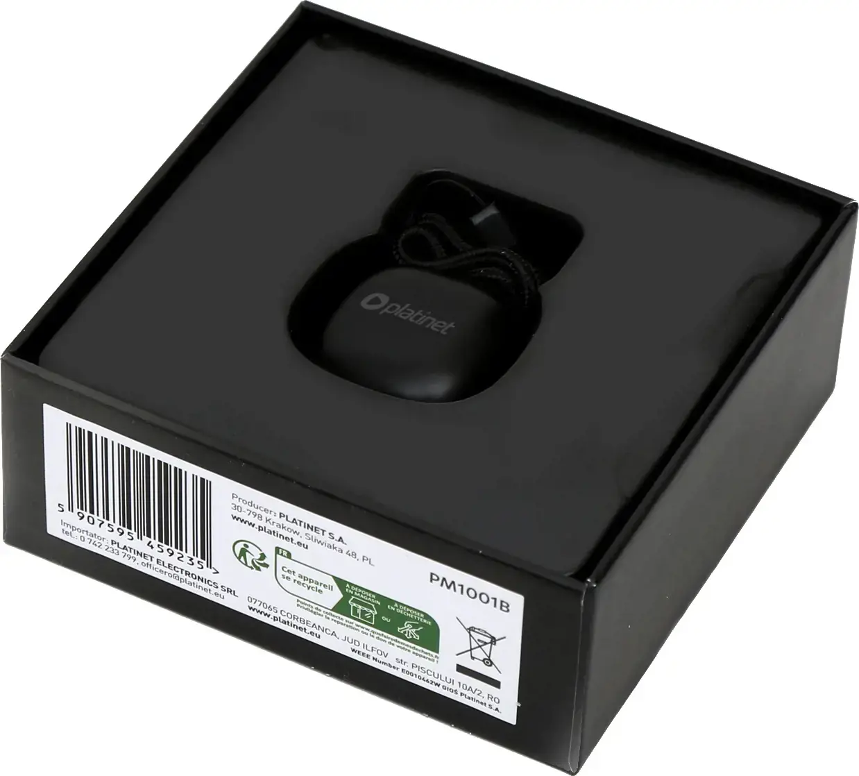 Platinet belaidės ausinės PM1001B TWS, juodos (45923)