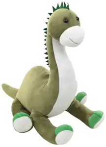 Minkštas žaislinis dinozauras-Brontozauras, žalias, pliušinis