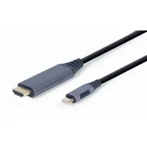 GEMBIRD CC-USB3C-HDMI-01-6 C tipo USB ir HDMI ekrano adapterio kabelis erdviai pilkas 1,8 m