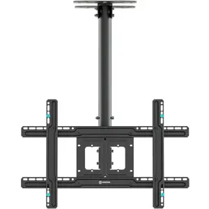 ONKRON Ceiling TV Mount Bracket Height Adjustable for 32 to 80 Inch LED LCD TVs, Black