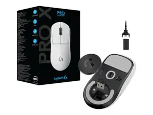 LOGITECH PRO X SUPERLIGHT belaidė žaidimų pelė, balta