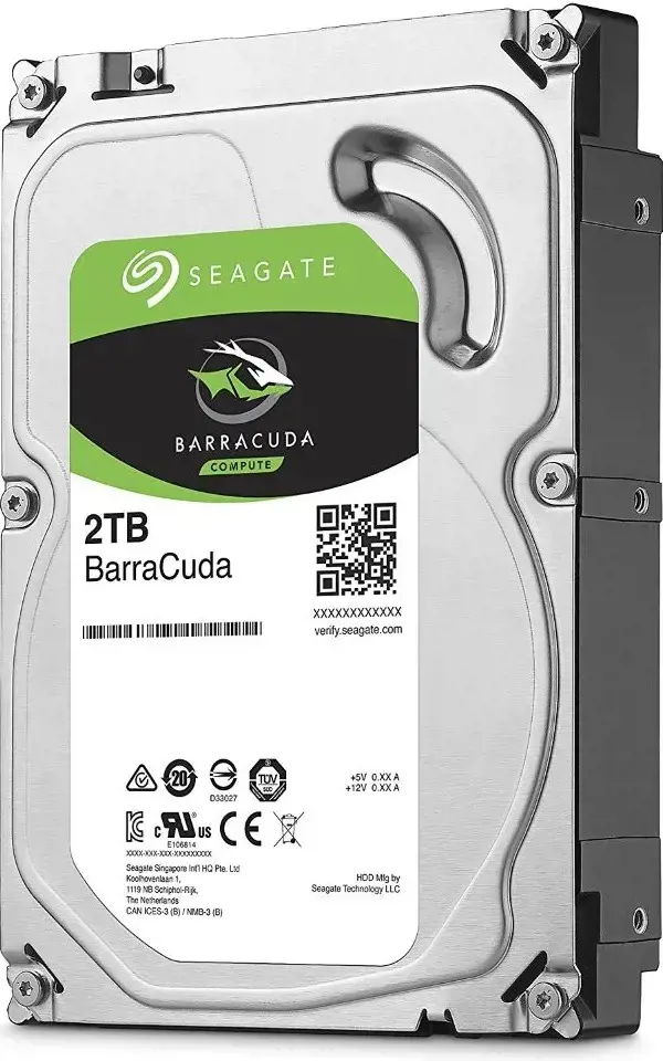 "SEAGATE Desktop Barracuda 7200" 2 TB kietasis diskas 7200 aps./min SATA Serial ATA 6 Gb/s NCQ 256 MB spartinančioji atmintis 8,9 cm 3,5 colio BLK