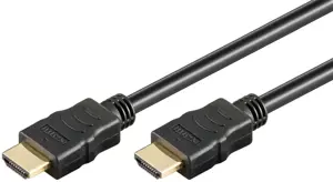 "Goobay" didelės spartos HDMI kabelis su "Ethernet" 69122, juodas, nuo HDMI iki HDMI, 0,5 m