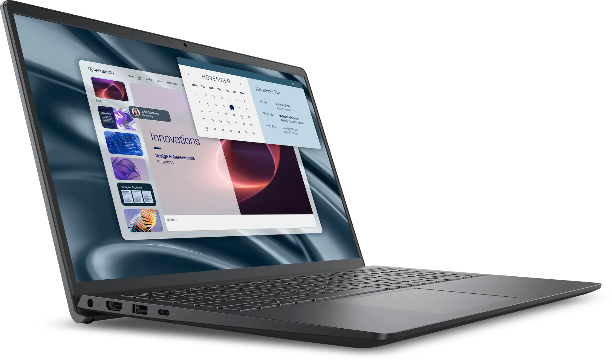 Dell Pro 15 Essential PV15255/ AMD Ryzen 5 7520U/ 8GB/ 512GB SSD/ 15.6" FHD/ WLAN + BT/ US Kb/ W11 Pro/ Carbon Black/ 3yrs Prosupport