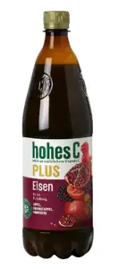 Sultys HOHES C, obuolių, granatų, aviečių, 100%, su geležimi, 1l