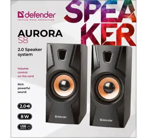 DEFENDER AURORA S8 GARSIAKALBIAI 2.0 8W USB 65408