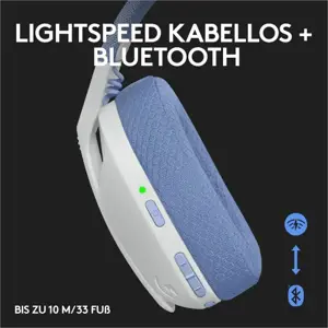 LOGITECH G435 LIGHTSPEED belaidės žaidimų ausinės - BALTOS spalvos