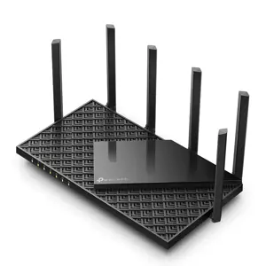 "TP-Link Archer AXE5400" trijuostis gigabitinis "Wi-Fi 6E" maršrutizatorius, "Wi-Fi 6E" (802.11ax), trijuostis (2,4 GHz / 5 GHz / 6 GHz), Ethernet LAN, juodas, stalinis maršrutizatorius