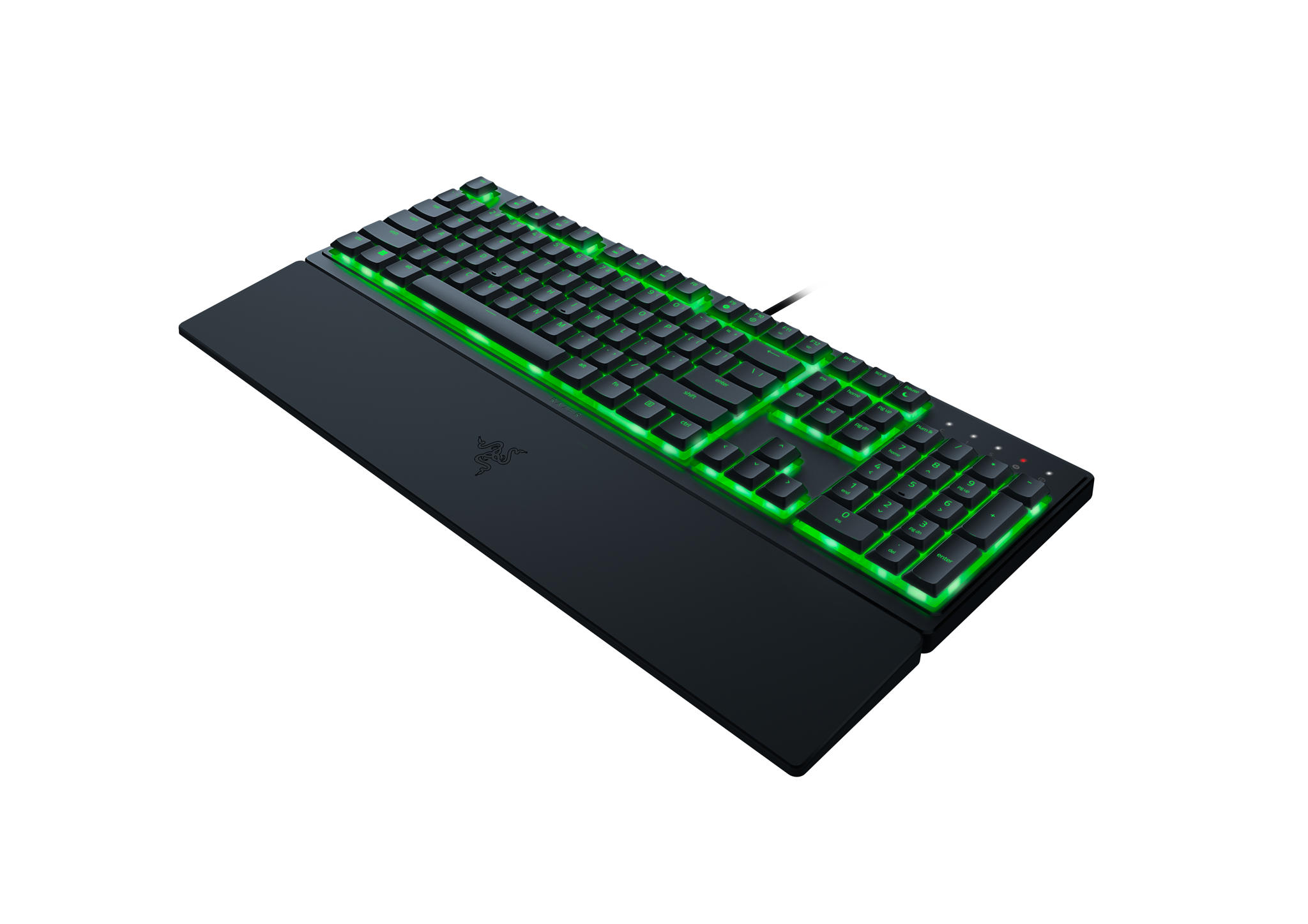 "Razer" žaidimų klaviatūra "Ornata V3 X" RGB LED apšvietimas, NORD, laidinė, juoda, tyli membrana, skaitmeninė klaviatūra