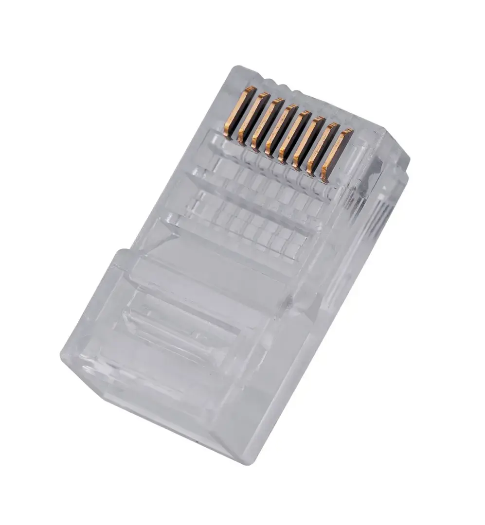GEMBIRD PLUG3UP6/100 Gembird modulinis LAN kištukas 6u, paauksuotas - 100 vnt., ištisiniai kabeliai