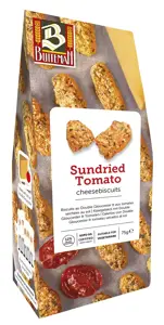 Sūrio sausainiai BUITEMAN, su saulėje džiovintais pomidorais, 75 g