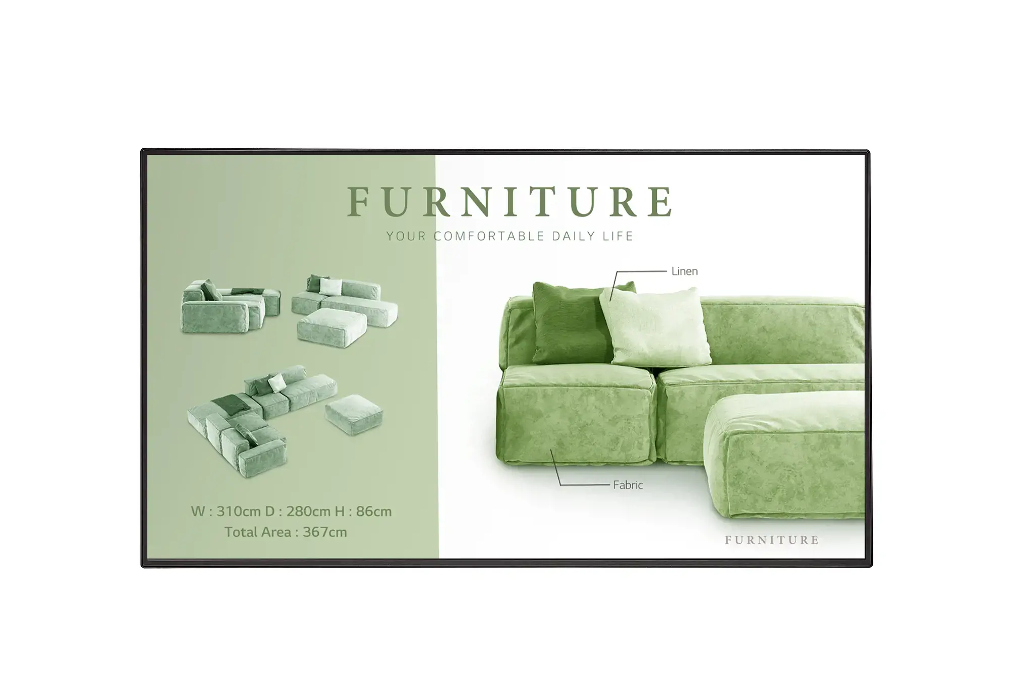 LG 65UM5N-H, Digital signage flat panel, 165.1 cm (65"), LCD, 3840 x 2160 pixels, Wi-Fi, 24/7