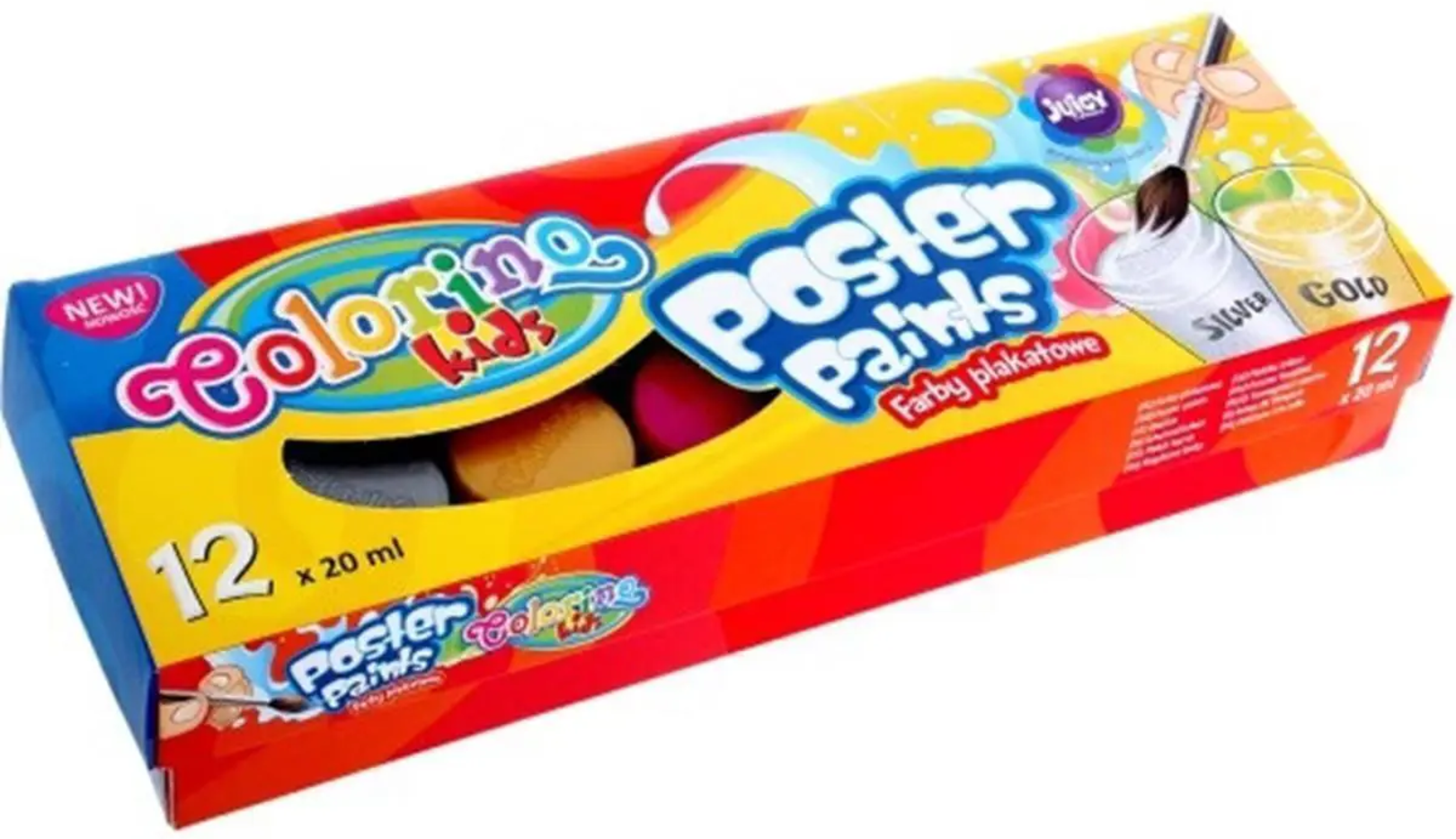 Guašas COLORINO, 12 spalvų x 20 ml