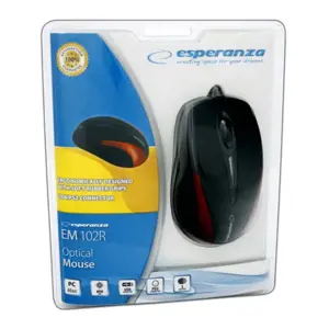 ESPERANZA EM102R SIRIUS 3D WIRED OPTICAL MOUSE USB BLACK|RED