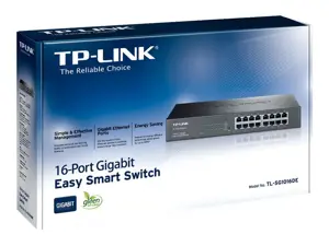 "TP-Link" 16 prievadų "Gigabit Easy Smart" tinklo komutatorius, valdomas, L2, "Gigabit Ethernet" (10/100/1000), montuojamas į stovą, 1U