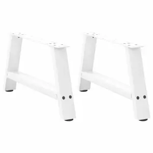 Kavos staliuko kojelės, 2 vnt., baltos, 60x(30-31) cm, plienas, A formos