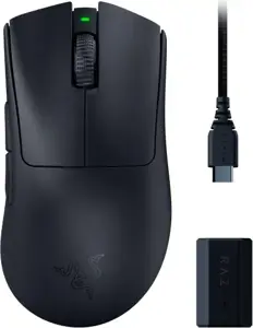 Razer DeathAdder V3 Pro Belaidė žaidimų pelė RF Wireless + USB-C, 30000 DPI, Juoda