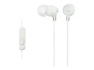 "Sony" EX serijos ausinės MDR-EX15AP, baltos spalvos