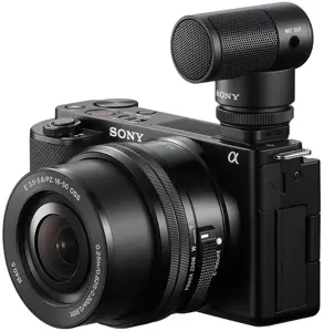 Sony ECM-G1, Skaitmeninio fotoaparato mikrofonas, Laidinis, 3,5 mm (1/8"), Juodas, 48,5 mm, 1,46 cm