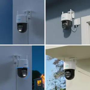Reolink TrackMix Series W760 - 4K Outdoor Camera, Dual View, Auto-Zoom Tracking, 2.4/5Ghz Wi-Fi, Color Night Vision, IP security camera, Outdoor, Wireless, Google Assistant, External, Wall